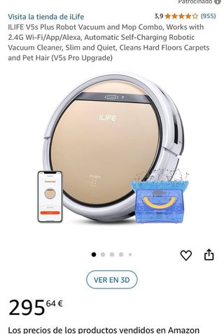 ILIFE V5s Plus Robot Aspirador y Fregona