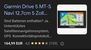 Navegador GPS Garmin Drive 5 EU-MT-S 5" Europa