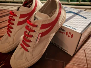 Superga Panatta Ecru/Rosso Taglia 42