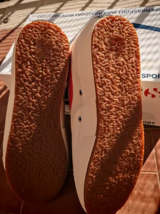 Superga Panatta Ecru/Rosso Taglia 42