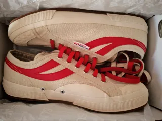 Superga Panatta Ecru/Rosso Taglia 42