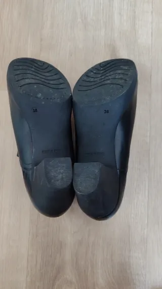 Zapatos ANYOV Negros Tacon Goma