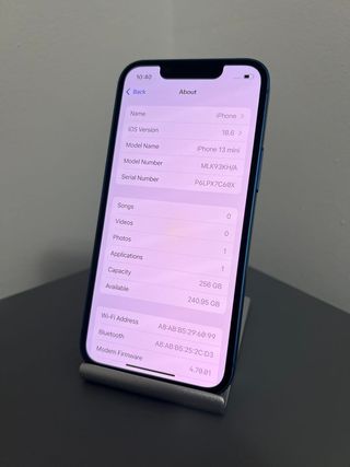 Apple iPhone 13 Mini 256gb Blu Grado A+ Bat. 100%