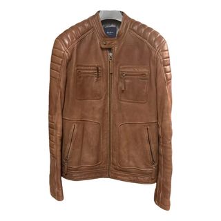 Chaqueta de piel Pepe Jeans hombre marrón