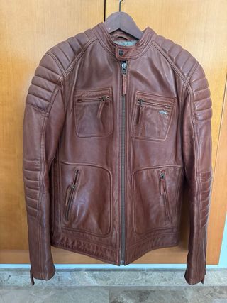 Chaqueta de piel Pepe Jeans hombre marrón