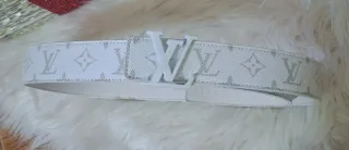 Cinturone Louis Vuitton bianco e grigio