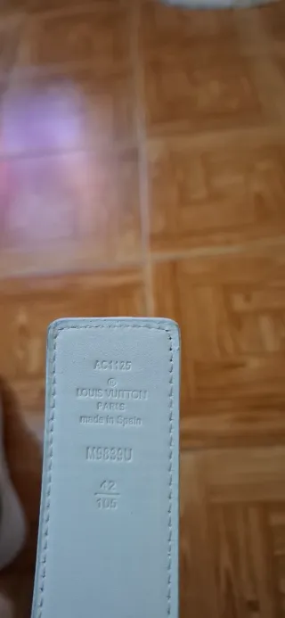 Cinturone Louis Vuitton bianco e grigio