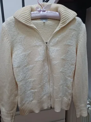 Cardigan in pura lana con zip