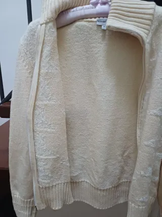 Cardigan in pura lana con zip