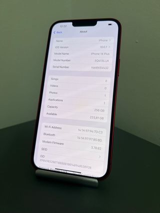 Apple iPhone 14 Plus 256gb Rosso Grado A+ Bat 100%