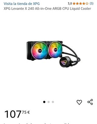 XPG Levante X 240 AIO ARGB - refrigeración líquida