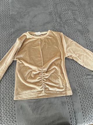 Zara Suéter Fiesta Niña Beige Nuevo