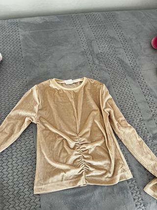 Zara Suéter Fiesta Niña Beige Nuevo