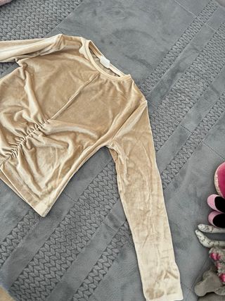 Zara Suéter Fiesta Niña Beige Nuevo