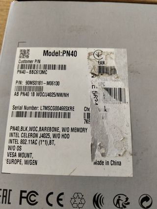 ASUS PN40-BBC613MC MiniPC Barebone LGA-BGA