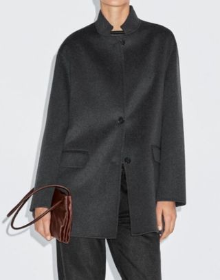 Abrigo lana Massimo Dutti gris