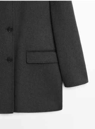 Abrigo lana Massimo Dutti gris