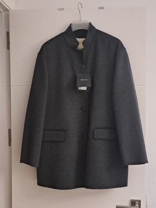 Abrigo lana Massimo Dutti gris