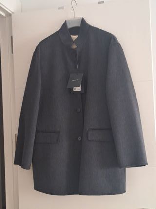 Abrigo lana Massimo Dutti gris