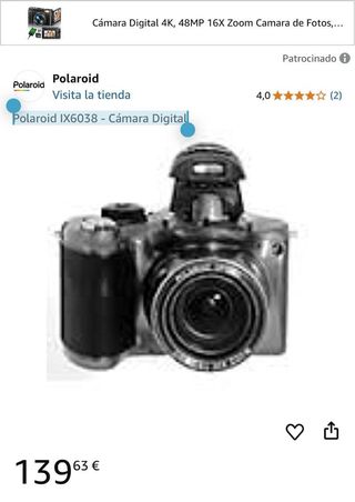 Fotocamera Digitale Polaroid IX6038 Zoom 60x