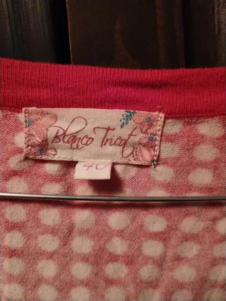 Camiseta de lunares Blanco Tricot