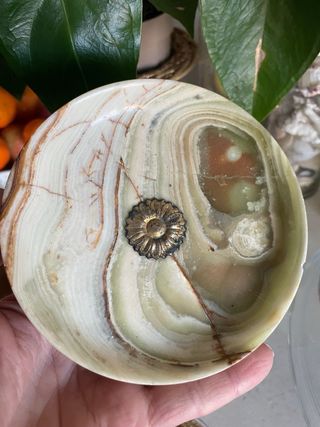 Alzata in onice d'epoca