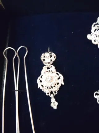 Aderezo Fallera Niña Plata, talla mediana