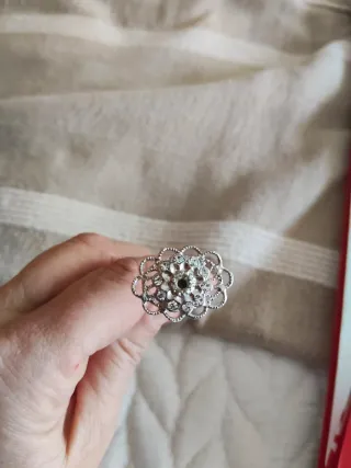 Aderezo Fallera Niña Plata, talla mediana