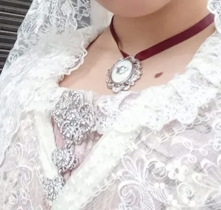 Aderezo Fallera Niña Plata, talla mediana