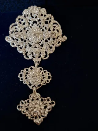 Aderezo Fallera Niña Plata, talla mediana