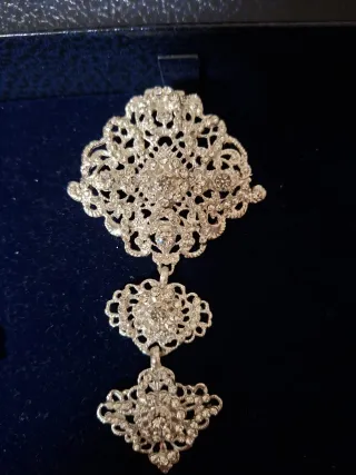 Aderezo Fallera Niña Plata, talla mediana