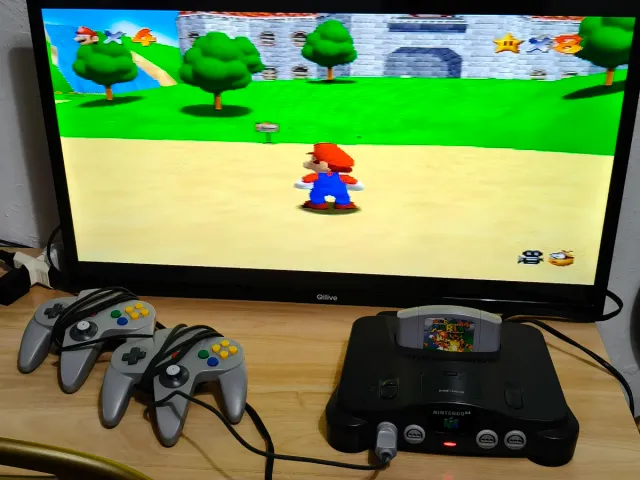Console Nintendo 64 + 2 controles e jogo
