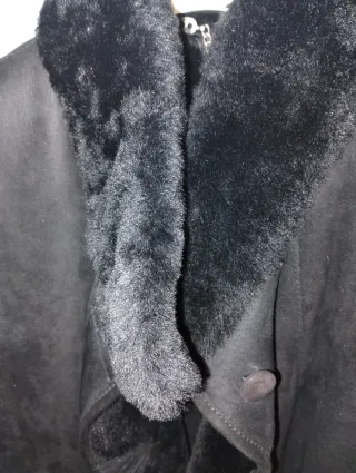 Montone vintage lungo fatto a mano pelliccia