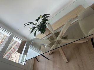 Mesa Comedor Cristal Moderna