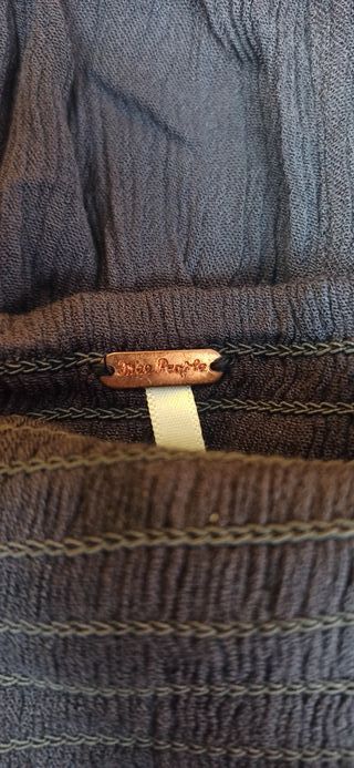 Vestido Largo Azul Escote Halter Free People