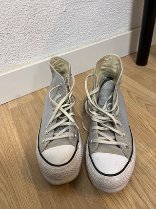 Converse All Star Plataforma Gris Talla 37