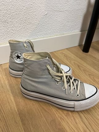 Converse All Star Plataforma Gris Talla 37