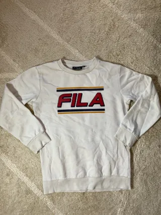 Sudadera Fila Retro Vintage Blanca Roja Y2K 90s