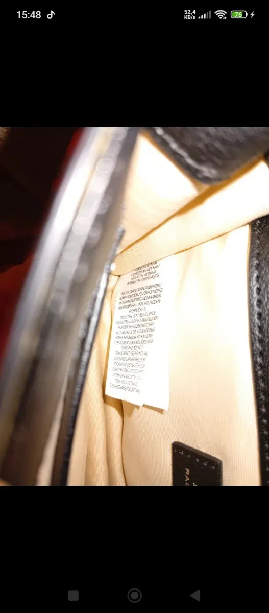 Bolso Ralph Lauren Mujer Negro y Rojo