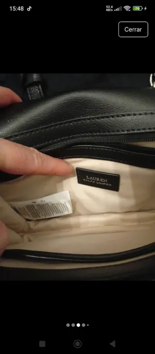 Bolso Ralph Lauren Mujer Negro y Rojo