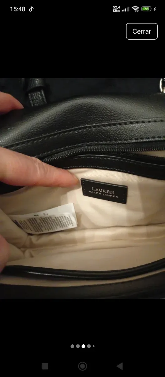 Bolso Ralph Lauren Mujer Negro y Rojo