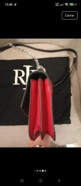 Bolso Ralph Lauren Mujer Negro y Rojo