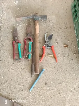 3 Tijeras de podar y azada