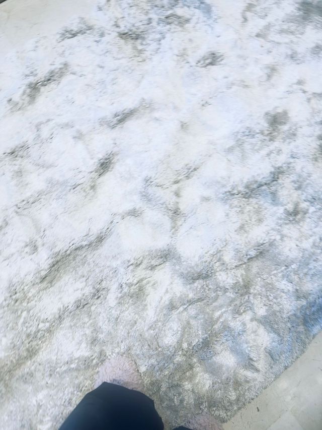 Alfombra beige y gris poliéster