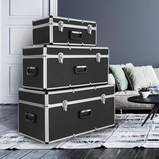 Arebos Set 3 Maletines Aluminio 200L con Cerradura