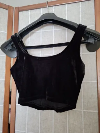 Top Corsé Terciopelo Negro