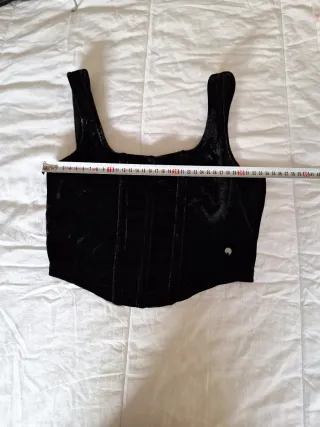 Top Corsé Terciopelo Negro