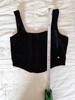 Top Corsé Terciopelo Negro