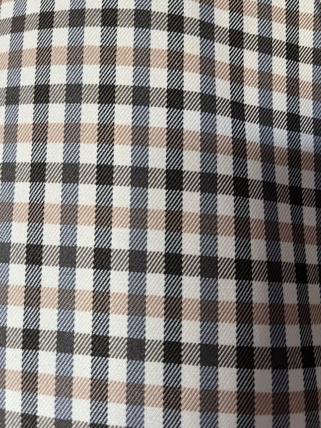 Blazer cuadros beig tostado y gris