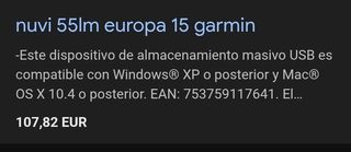 Navegador GPS Garmin Nüvi 55 LM SE 5" con mapas EU